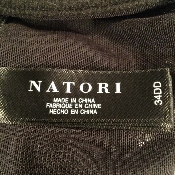 Natori Lace Racerback Underwire Bra 34DD Black Lace Front close - Picture 3 of 5